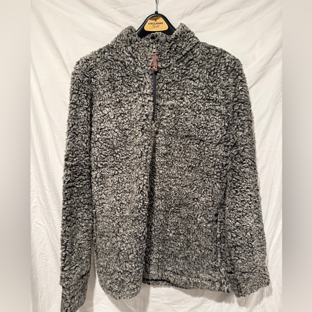 Weatherproof Vintage brand, Gray Sherpa Fleece 1/4 Zip Jacket